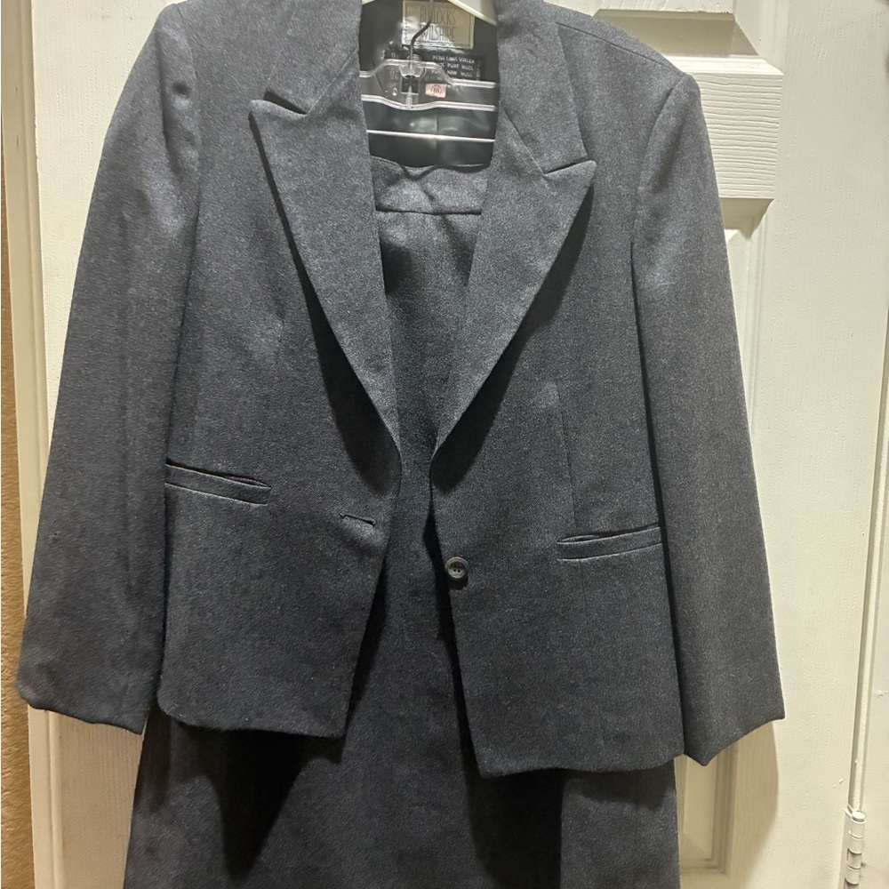 Vintage Bullocks Wilshire Classic Gray Women's Blazer 100% Virgin Wool
